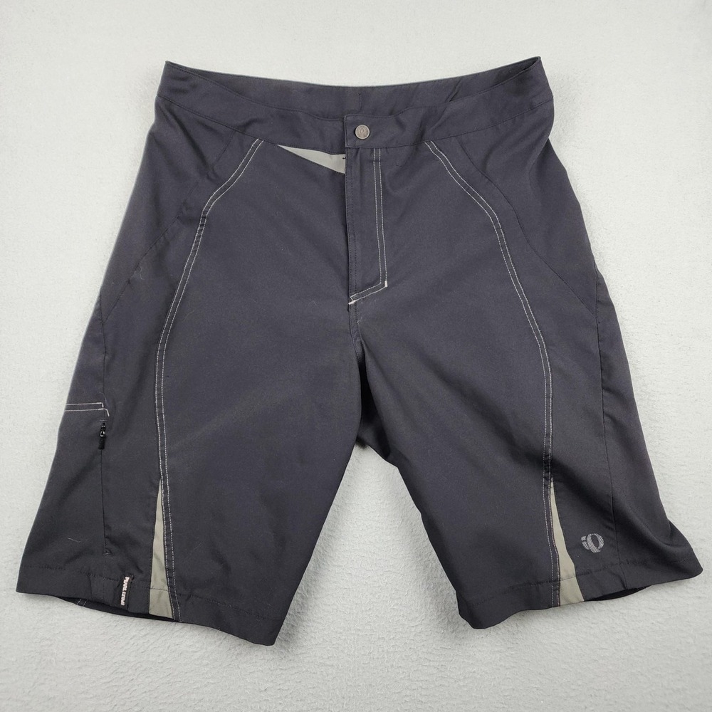 Pearl Izumi Cycling Shorts Mens M Black Zip Pocket 34in Waist Polyester Biking